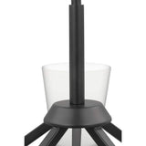Progress Lighting Vertex Collection 5-Light Matte Black Etched White Contemporary Chandelier