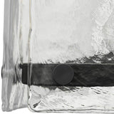 Progress Lighting Rivera 60-Watt 5-Light Matte Black Island Light with Textured Glass Shades