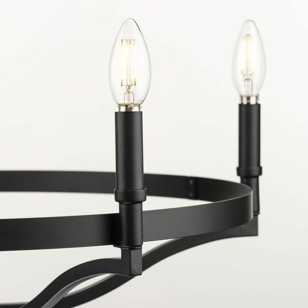 Progress Lighting Canaan 24 in. 5-Light Matte Black Urban Industrial Chandelier