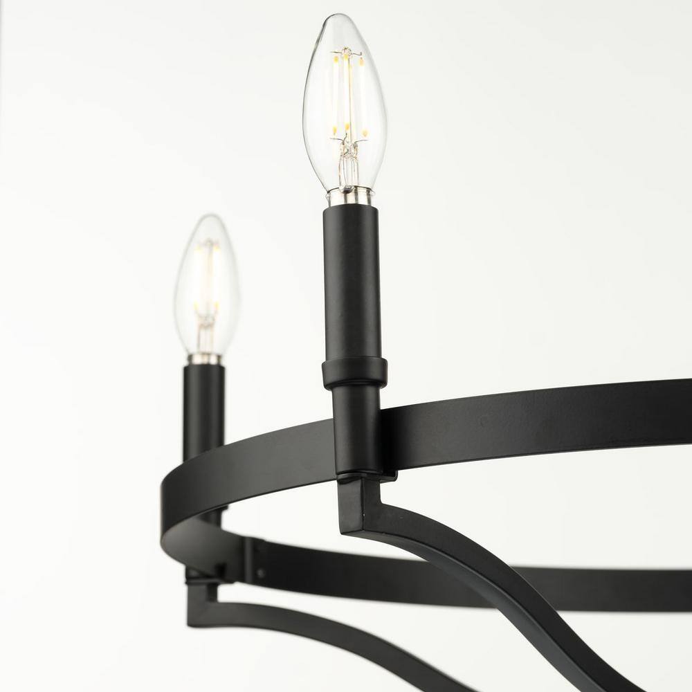 Progress Lighting Canaan 24 in. 5-Light Matte Black Urban Industrial Chandelier