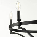 Progress Lighting Canaan 24 in. 5-Light Matte Black Urban Industrial Chandelier