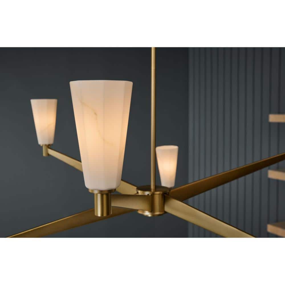 Progress Lighting Tosca Collection 6-Light Matte Black Modern Luxe Chandelier