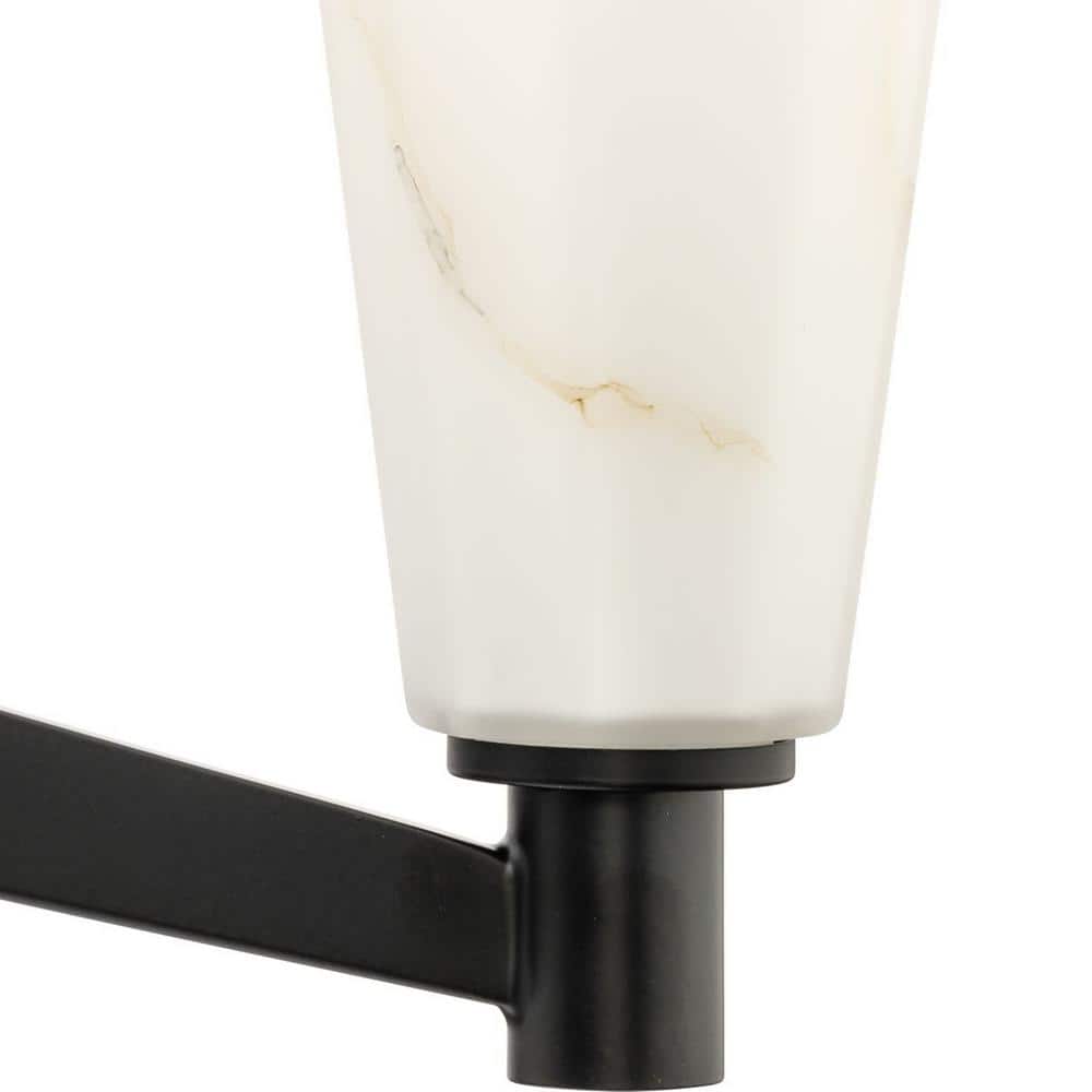 Progress Lighting Tosca Collection 6-Light Matte Black Modern Luxe Chandelier