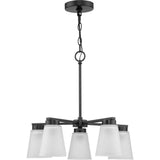 Progress Lighting Tanner Collection 5-Light Matte Black Transitional Chandelier