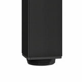 Richelieu 3-15/16 in. Matte Black Metal Square Furniture Leg with Leveling Glide (4-Pack)