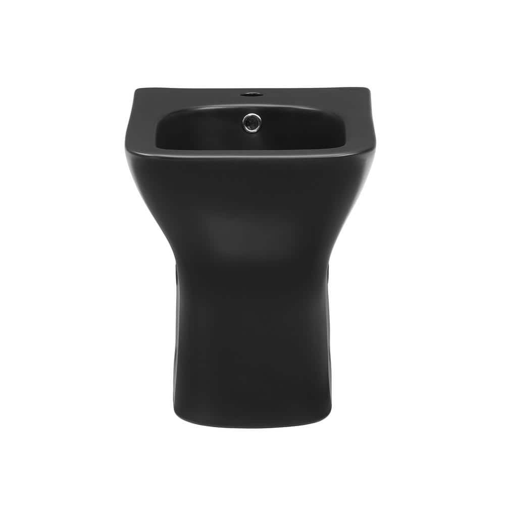 Swiss Madison Carre Elongated Matte Black Bidet - Sleek Modern Design