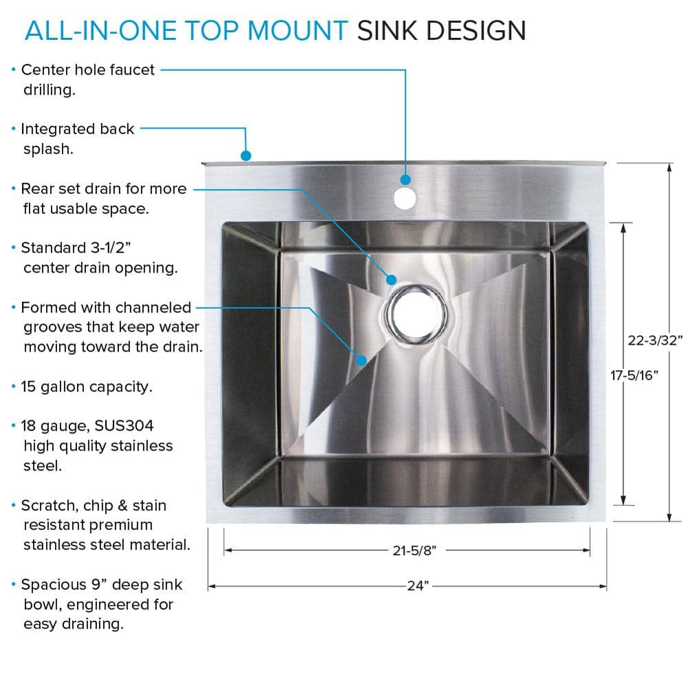 Transolid 15-Gallon Freestanding Laundry Sink with Cabinet in Matte Black