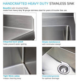 Transolid Stainless Steel Apron-Front Utility Sink with Matte Black Wash Stand