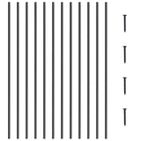 VEVOR Staircase Balusters 44.02 in. H x 0.51 in. W Square Black Aluminum Alloy Stair Railing Kit Deck Baluster (31-Pack)