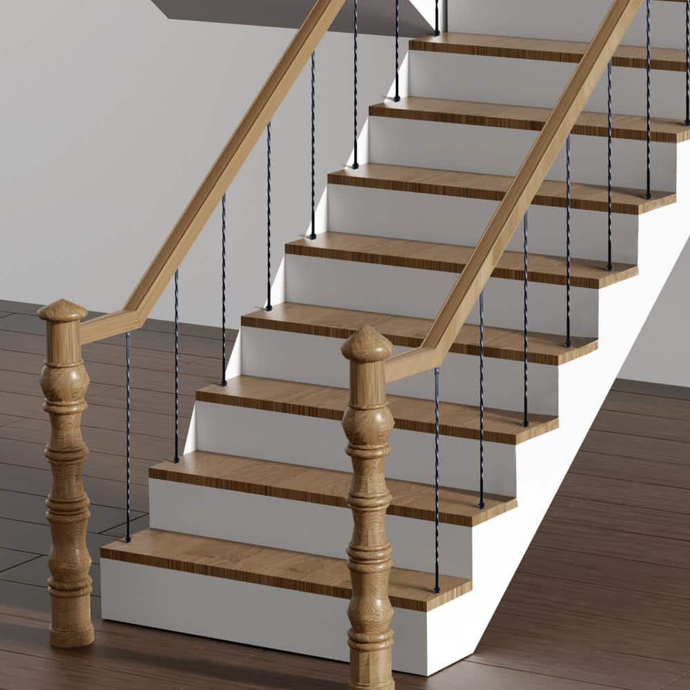 VEVOR Staircase Metal Balusters, 44 in. H x 1/2 in. W Galvanized Steel Decorative Banister Spindles, 10-Pack Deck Baluster