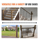 VEVOR Staircase Metal Balusters, 44 in. H x 1/2 in. W Galvanized Steel Decorative Banister Spindles, 10-Pack Deck Baluster