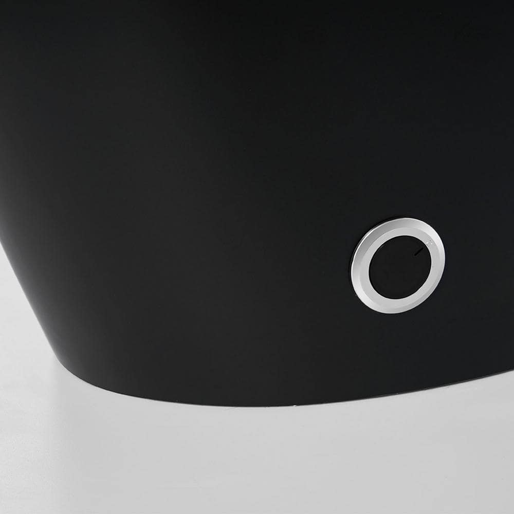 WELLFOR Smart Bidet Toilet 1.28 GPF Matte Black - LED Screen, Auto Functions, Heated Seat