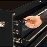 Extreme Tools RX Series 72 in. W x 25 in. D 19-Drawer Matte Black Rolling Tool Cabinet with 150 lbs. Slides and Black Drawer Pulls