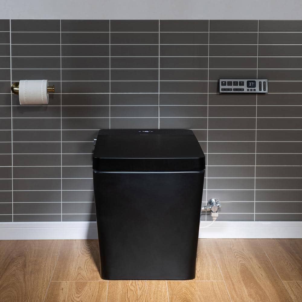 WOODBRIDGE Elongated Square Smart Bidet Toilet 1.0/1.6 GPF in Matte Black