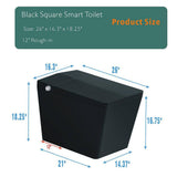 Xspracer Moray Smart Bidet Toilet 1.28 GPF in Black with Remote Control & Auto Flush