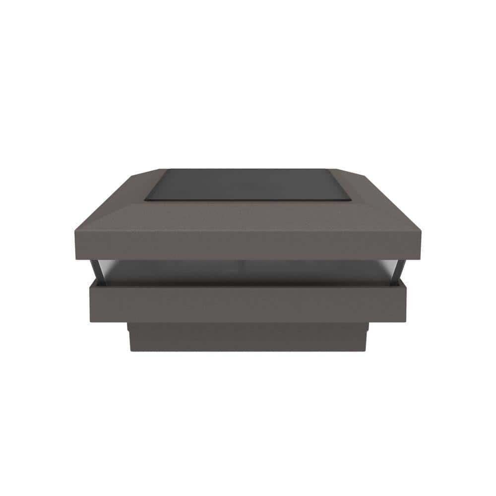 Barrette Outdoor Living VersaRail 2.5 in. Matte Bronze Aluminum Rail Solar Post Top