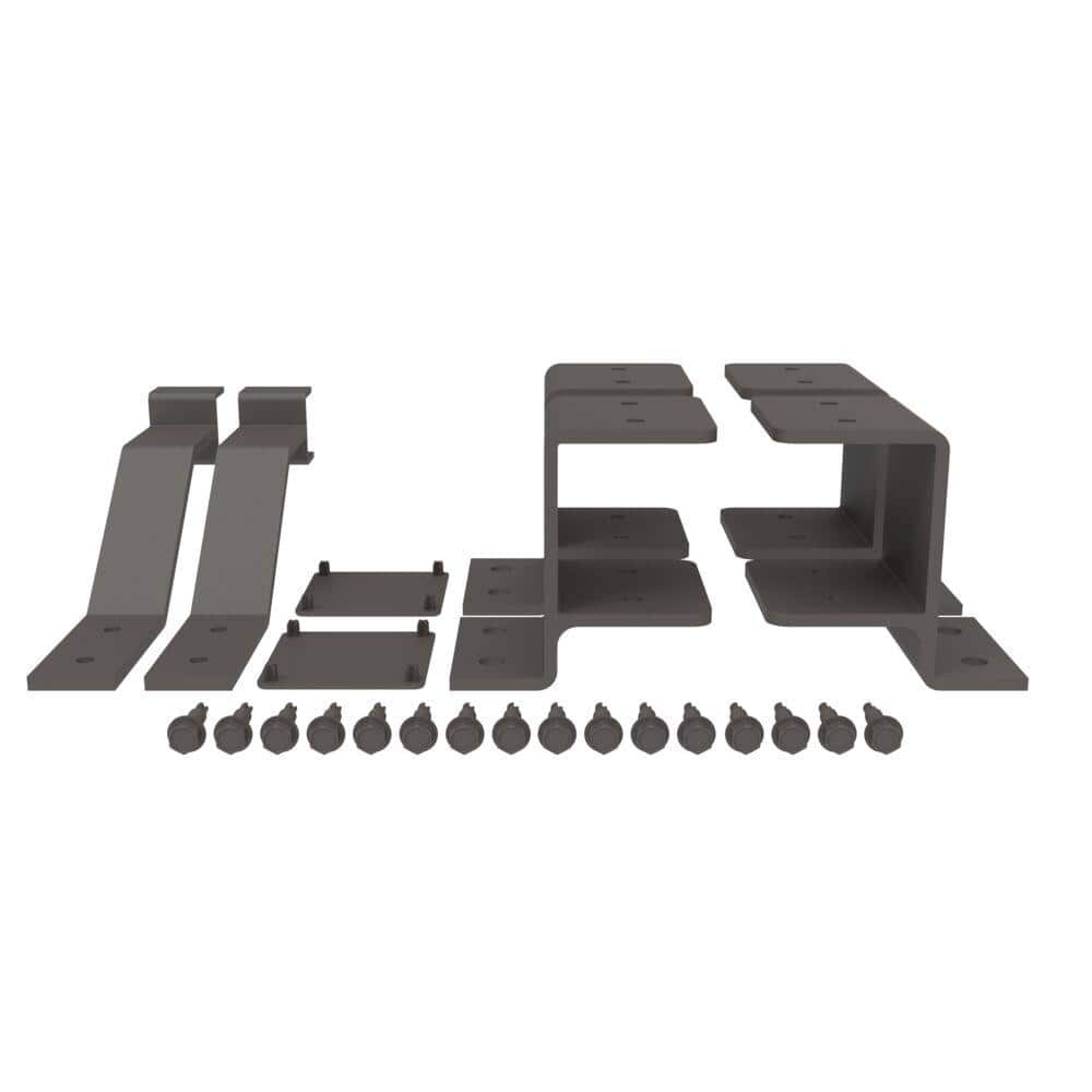 Barrette Outdoor Living VersaRail Matte Bronze Aluminum Rail Fascia Mount Juliette Bracket Kit