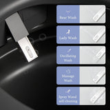 UPIKER Smart 12-in-1 Single Flush Elongated Toilet in Matte Gray with Heated Seat