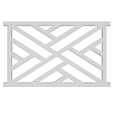 Acurio Latticeworks Chippendale 29 in. x 4 ft. White Decorative Vinyl Rail Panel