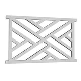 Acurio Latticeworks Chippendale 29 in. x 4 ft. White Decorative Vinyl Rail Panel