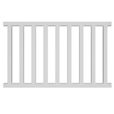 Acurio Latticeworks Picket 29 in. x 4 ft. White Decorative Vinyl Rail Panel