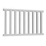 Acurio Latticeworks Picket 29 in. x 4 ft. White Decorative Vinyl Rail Panel
