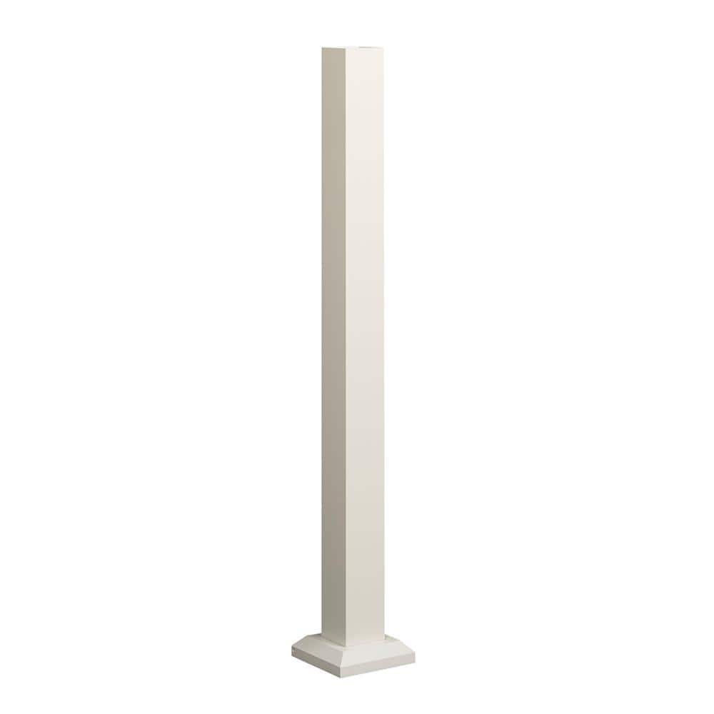 FORTRESS Al13 Home Railing 3-in x 39.5-in Aluminum Matte White Post