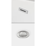 Wyndham Collection Juno 59 in. Acrylic Freestanding Bathtub, Matte White with Chrome Trim