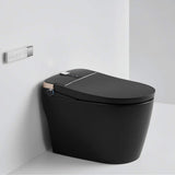 UPIKER 12 in 1-Piece 1.28 GPF Elongated Toilet in Matte Black with Heated Seat and Auto Flush