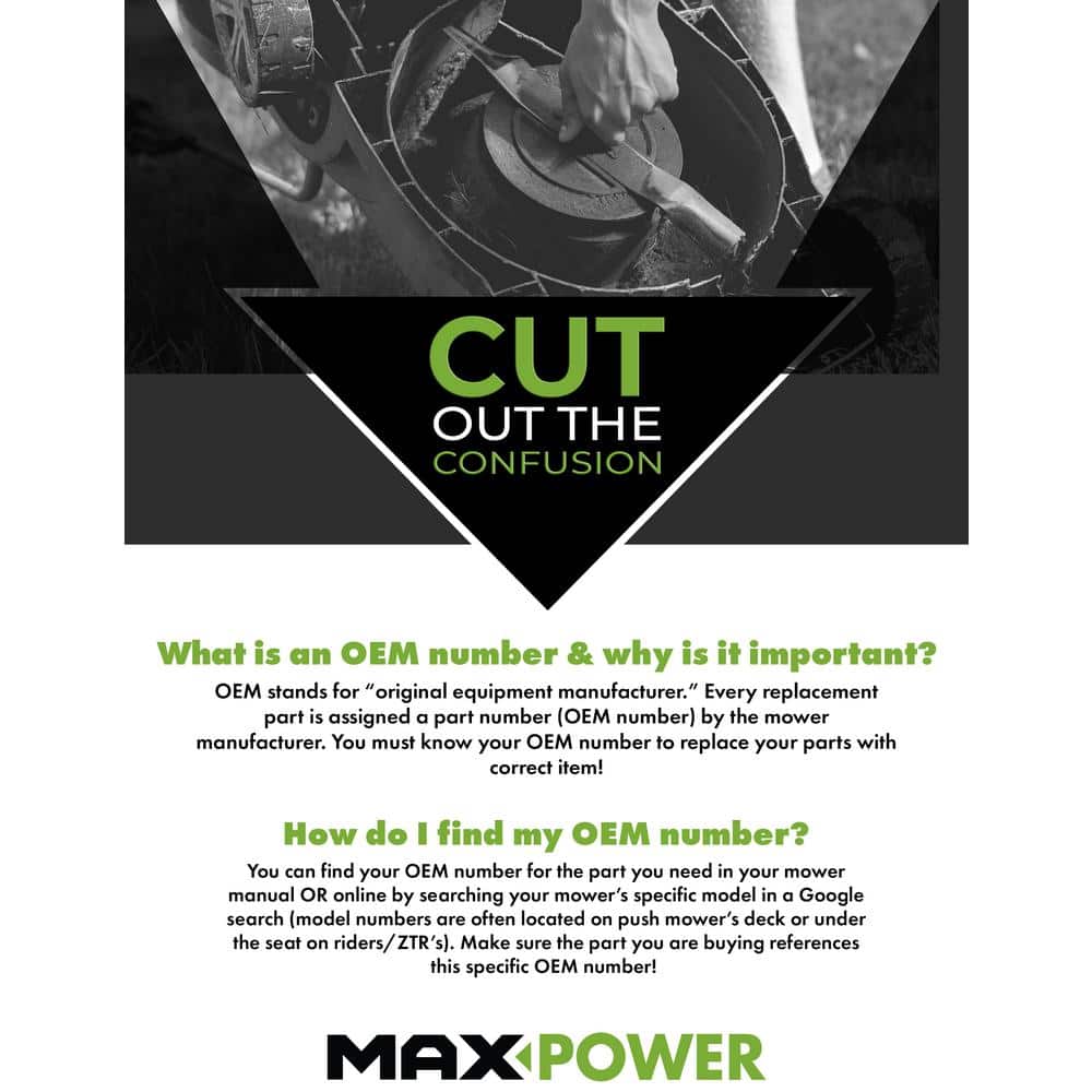 MaxPower 331737B Mulching Blade for 21 in. Cut Craftsman, Husqvarna & Poulan Mowers – Replaces OEM 532159267, 532165833, 532175064 and More