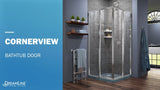 Cornerview 36 x 36 x 76.75 in. Framed Corner Sliding Shower Enclosure in Chrome with Acrylic Base and Back Walls Kit