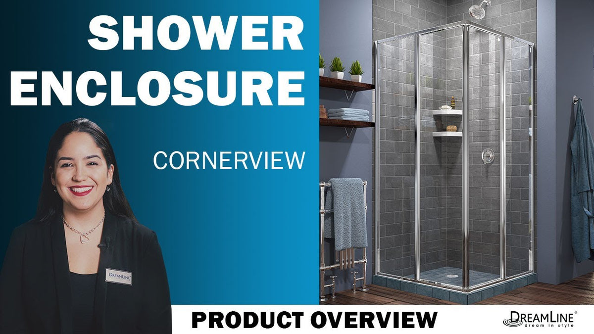 Cornerview 36 x 36 x 76.75 in. Framed Corner Sliding Shower Enclosure in Chrome with Acrylic Base and Back Walls Kit