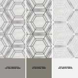 MSI Medici Silver Pattern 10.83 in. x 12.44 in. x 8mm Stone Metal Blend Mesh Mounted Mosaic Tile (9.4 sq. ft/Case)
