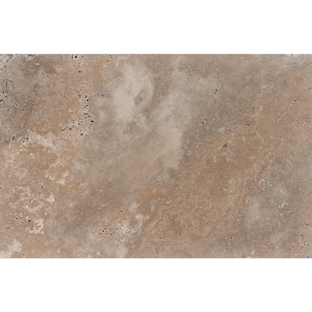 MSI Take Home Tile Sample - Mediterranean Walnut 6 in. x 6 in. Tumbled Travertine Paver Tile (0.25 sq. ft.)