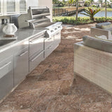 MSI Mediterranean Walnut Pattern 24 in. x 24 in. x 0.39 in. Honed Travertine Floor and Wall Tile (80 sq. ft./pallet)