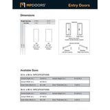 36 in. x 80 in. Medium Oak Right-Hand Inswing 3/4 Oval-Lite Andaman with Brass Stained Fiberglass Prehung Front Door