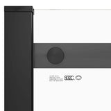 MEDUNJESS Aaby 56-60 in. W x 76 in. H Sliding Frameless Shower Door in Matte Black with 5/16 in. (8mm) Clear Glass