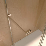 MEDUNJESS Aaby 56-60 in. W x 76 in. H Sliding Frameless Shower Door in Nickel with 5/16 in. (8 mm) Clear Glass