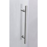 MEDUNJESS BradF 60 in. W x 76 in. H Sliding Frameless Shower Door in Brushed Nickel with 3/8 in. (10mm) Tempered Clear Glass
