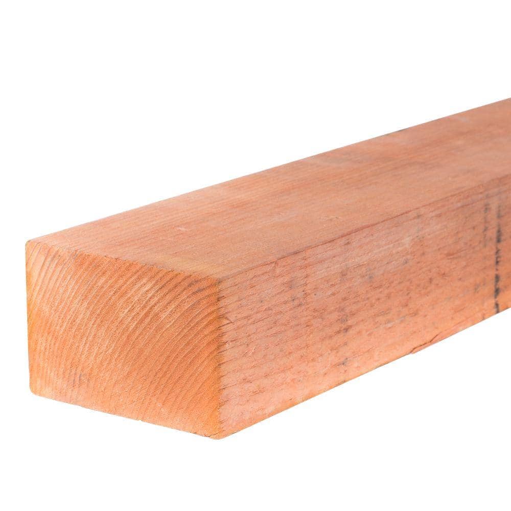 Mendocino Forest Products 4 in. x 6 in. x 8 ft. Construction Heart Rough Redwood Lumber
