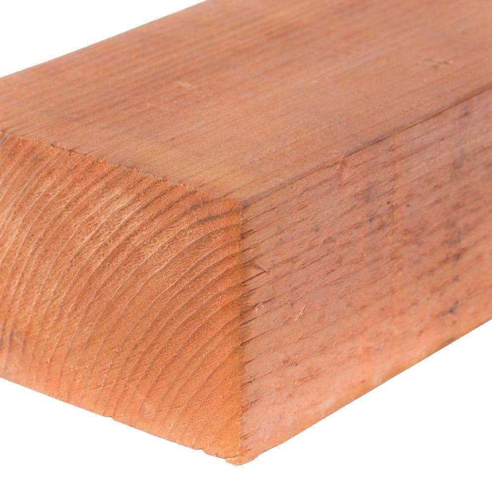 Mendocino Forest Products 4 in. x 6 in. x 8 ft. Construction Heart Rough Redwood Lumber