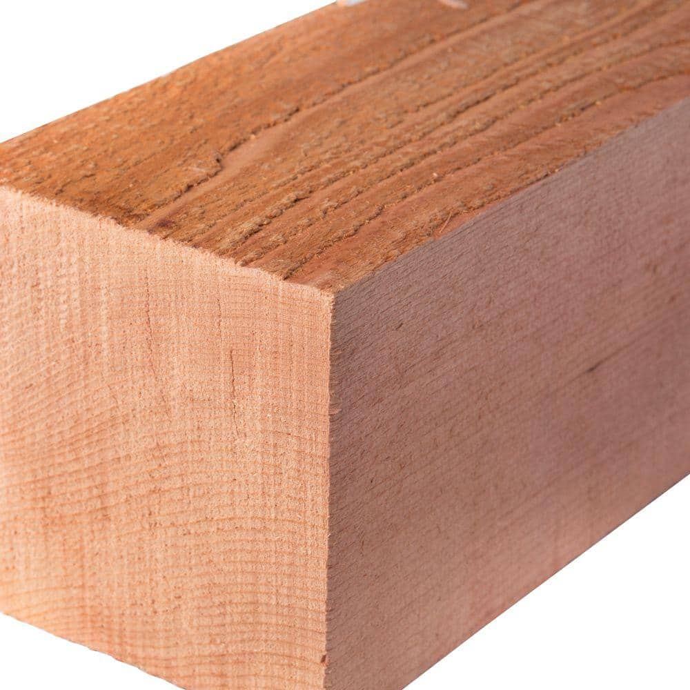 Mendocino Forest Products 6 in. x 6 in. x 10 ft. Construction Heart Rough Redwood Lumber