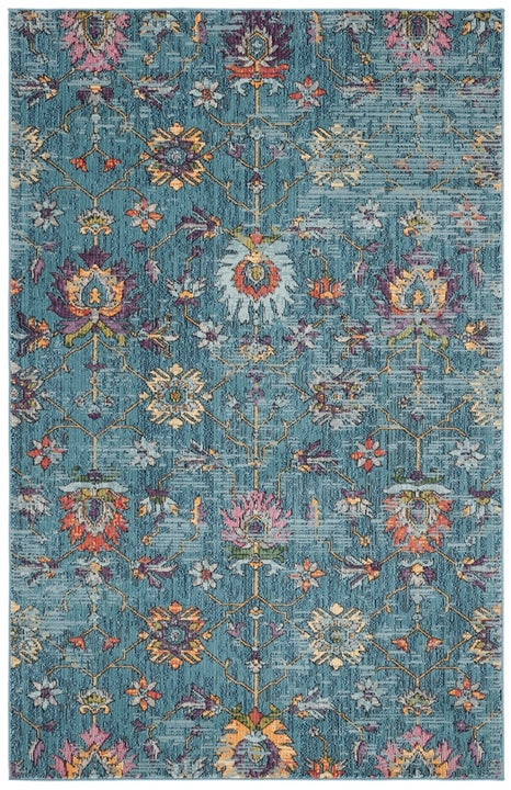 Safavieh Merlot Peri 7 x 7 Fuchsia/Multi Square Indoor Floral/Botanical Oriental Area Rug