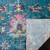 Safavieh Merlot Peri 7 x 7 Blue/Multi Square Indoor Floral/Botanical Oriental Area Rug