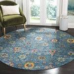 Safavieh Merlot Peri 7 x 7 Fuchsia/Multi Square Indoor Floral/Botanical Oriental Area Rug