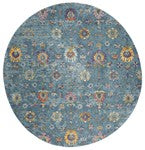 Safavieh Merlot Peri 7 x 7 Blue/Multi Square Indoor Floral/Botanical Oriental Area Rug