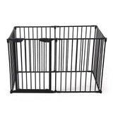 0.6 in. D x 22.04 in. W x 2.42 ft. H Black Metal Fence Rail (All Width 146.46 in.) (6-Piece)