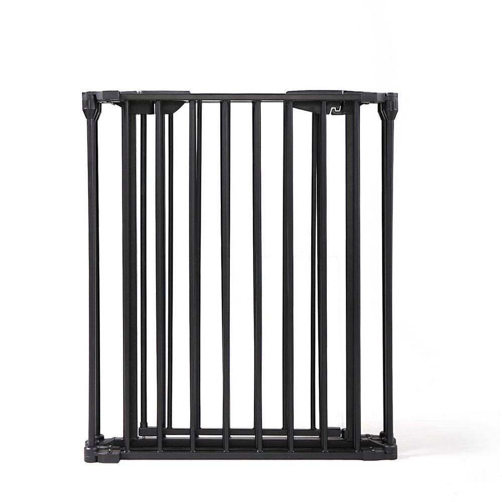 0.6 in. D x 22.04 in. W x 2.42 ft. H Black Metal Fence Rail (All Width 146.46 in.) (6-Piece)