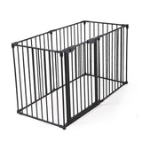 0.6 in. D x 22.04 in. W x 2.42 ft. H Black Metal Fence Rail (All Width 146.46 in.) (6-Piece)