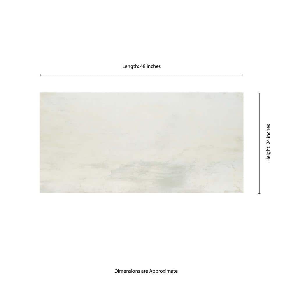 Metallic Blanche 24 in. x 48 in. Matte Porcelain Stone Look Floor and Wall Tile (16 sq. ft./Case)